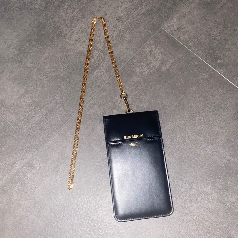 BNWT Authentic Burberry Wallet on Chain in Box Leather Calf
